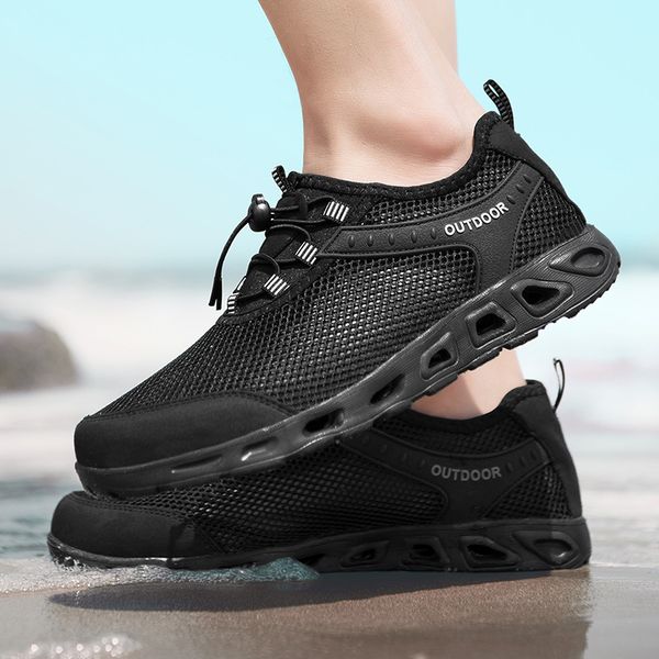 man's summer shoes breathable canyoneering outdoor sport aqua shoes non-slip beach axido male lightweigh mesh flats, Black
man's summer shoes breathable canyoneering outdoor sport aqua shoes non-slip beach axido male lightweigh mesh flats, Black