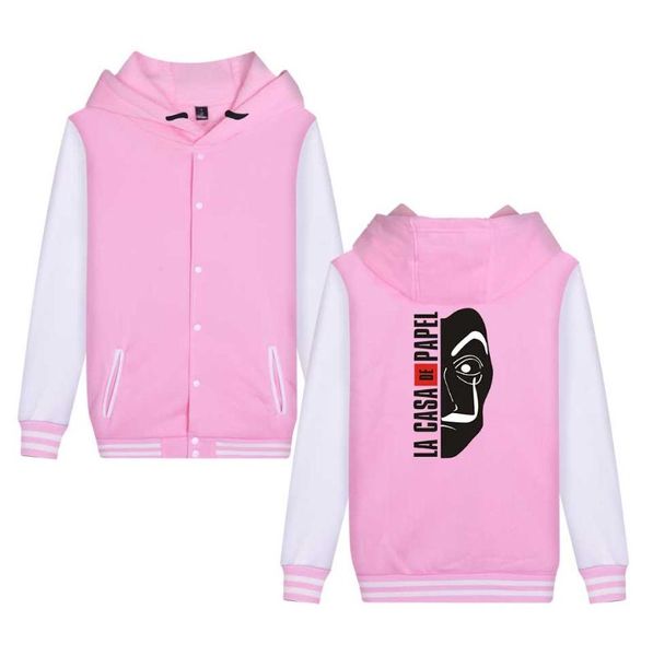 ла каса де papel бейсбол пальто деньги хейст тв мужская толстовки мужчины женщины толстовка с капюшоном дом из бумаги куртка, Black;brown 
ла каса де papel бейсбол пальто деньги хейст тв мужская толстовки мужчины женщины толстовка с капюшоном дом из бумаги куртка, Black;brown