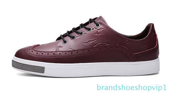 2019 leather men shoes carved punch color matching casual brogue shoes round head tie flat bottom shoes, Black
2019 leather men shoes carved punch color matching casual brogue shoes round head tie flat bottom shoes, Black