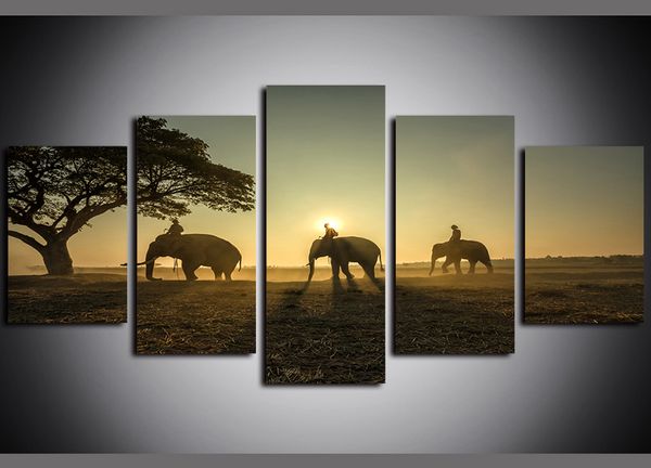 5 panels canvas wall art elephants sunset tree pictures paintings giclee on canvas prints and posters oil paintngs artwork
5 panels canvas wall art elephants sunset tree pictures paintings giclee on canvas prints and posters oil paintngs artwork
