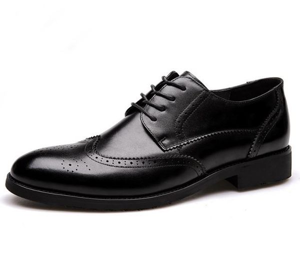 men cowhide dress shoes genuine leather brogues lace up boat shoes wingtip toe oxford flats man leather footwear zy725, Black
men cowhide dress shoes genuine leather brogues lace up boat shoes wingtip toe oxford flats man leather footwear zy725, Black