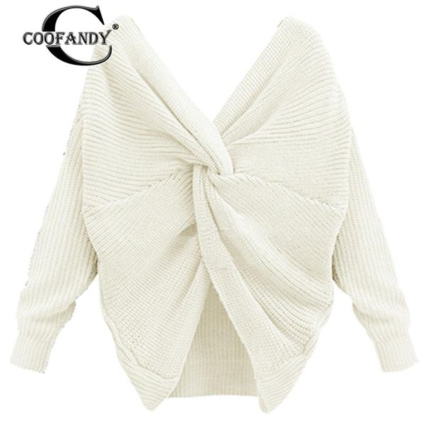 new women casual v-neck irregular crossing thicken, pullover, backless, knotting knitted pullover sweater, White;black
new women casual v-neck irregular crossing thicken, pullover, backless, knotting knitted pullover sweater, White;black