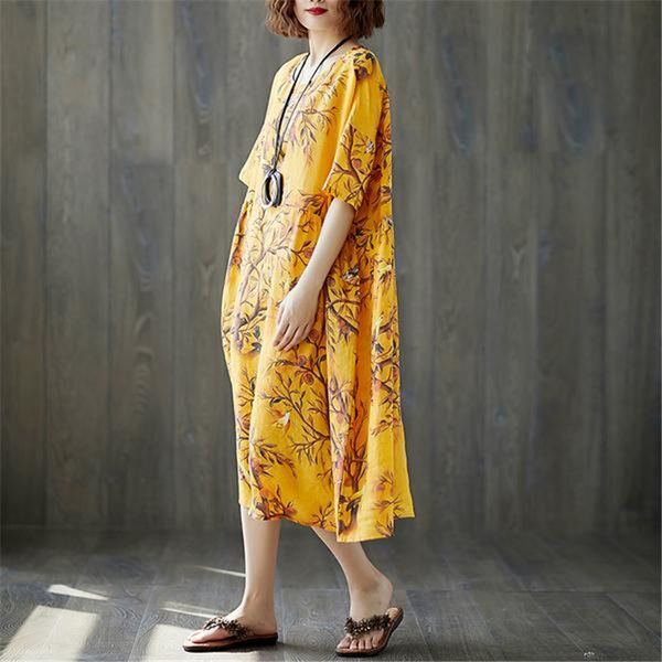 bukud 2018 summer printed linen dress plus size casual women dress short sleeve comfortable with irregular hem, White;black
bukud 2018 summer printed linen dress plus size casual women dress short sleeve comfortable with irregular hem, White;black
