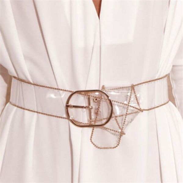 fashion women ladies stretch buckle waist belt transparent wide leather elastic cinch waistband belts, Black;brown
fashion women ladies stretch buckle waist belt transparent wide leather elastic cinch waistband belts, Black;brown