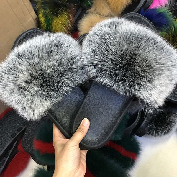 cute plush fluffy sandals real fox fur slippers plush women flip flops slippers fashion beach lades shoes fur slides wholesale, Black
cute plush fluffy sandals real fox fur slippers plush women flip flops slippers fashion beach lades shoes fur slides wholesale, Black