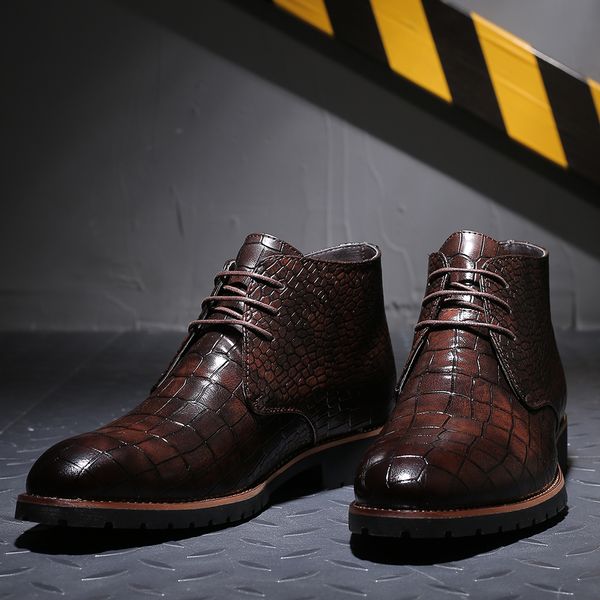 38-48 brand shoes men handsome comfortable spring leather boots men t200305, Black
38-48 brand shoes men handsome comfortable spring leather boots men t200305, Black