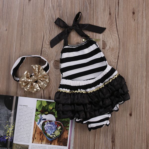 Newborn Baby Girl Rompers Black And White Stripe Jumpsuit Sleeveless Summer Playsuit And Floral Headband Sunsuit Outfit
Newborn Baby Girl Rompers Black And White Stripe Jumpsuit Sleeveless Summer Playsuit And Floral Headband Sunsuit Outfit