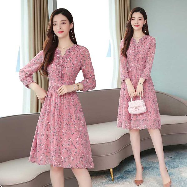 casual dresses autumn long sleeve chiffon print dress for women bohemian korean high waist pink floral elegant party vestidos, Black;gray
casual dresses autumn long sleeve chiffon print dress for women bohemian korean high waist pink floral elegant party vestidos, Black;gray