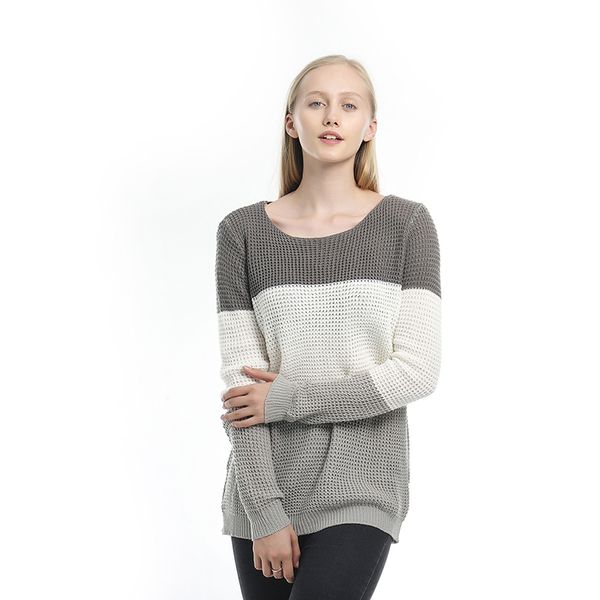 casual and comfortable large size women's fashion long-sleeved autumn and winter sweater ladies openwork knitted sweater, White;black
casual and comfortable large size women's fashion long-sleeved autumn and winter sweater ladies openwork knitted sweater, White;black