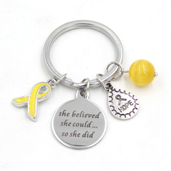 new arrival stainless steel key ring keychains yellow ribbon cancer keychain awareness keyring gifts for women jewelry, Slivery;golden
new arrival stainless steel key ring keychains yellow ribbon cancer keychain awareness keyring gifts for women jewelry, Slivery;golden
