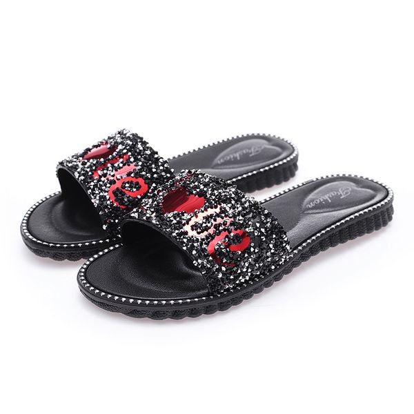 women summer slippers love diamond slides casual flat sandals ladies flip flops beach sandals non-slip shoes femal plus size 41, Black
women summer slippers love diamond slides casual flat sandals ladies flip flops beach sandals non-slip shoes femal plus size 41, Black