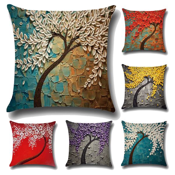 painting flower trees pillow case 3d tree of life cushion cover linen cotton throw sofa bed pillow covers xmas home decorative xd22067 
painting flower trees pillow case 3d tree of life cushion cover linen cotton throw sofa bed pillow covers xmas home decorative xd22067