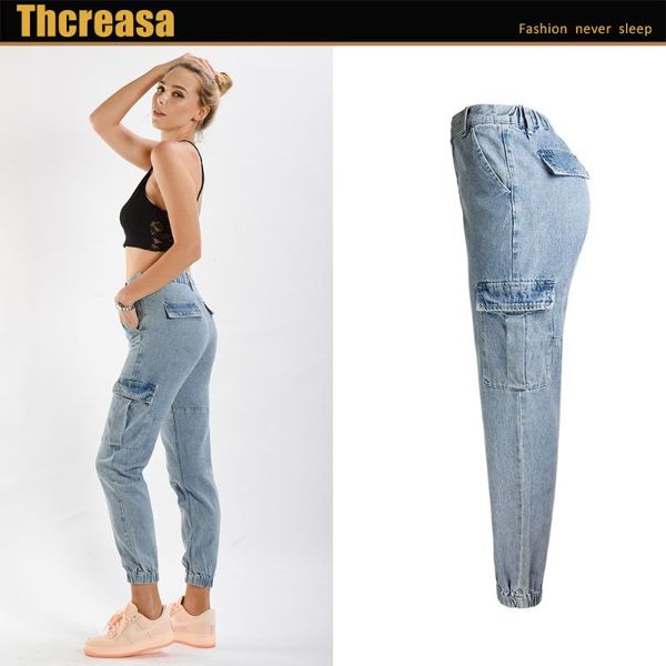 2020 spring new women's pants solid oversze long pants patchwork casual ladies streetwear hip hop slim pockethes summer jeans, Blue
2020 spring new women's pants solid oversze long pants patchwork casual ladies streetwear hip hop slim pockethes summer jeans, Blue