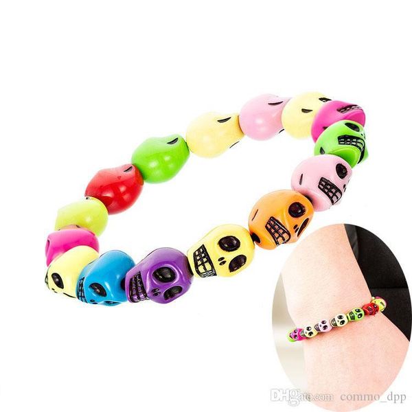 vintage handmade skull beads chains bracelets for women men colorful resin skeleton elasticity beaded bangle fashion diy jewelry in bulk, Black
vintage handmade skull beads chains bracelets for women men colorful resin skeleton elasticity beaded bangle fashion diy jewelry in bulk, Black