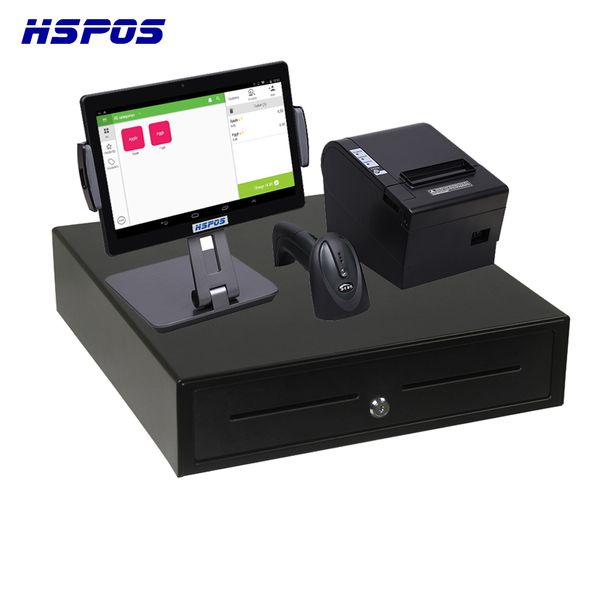 hspos 10 inch android touch screen point of sale pos terminal with printer and bluetooth bar code scanner and cash box
hspos 10 inch android touch screen point of sale pos terminal with printer and bluetooth bar code scanner and cash box