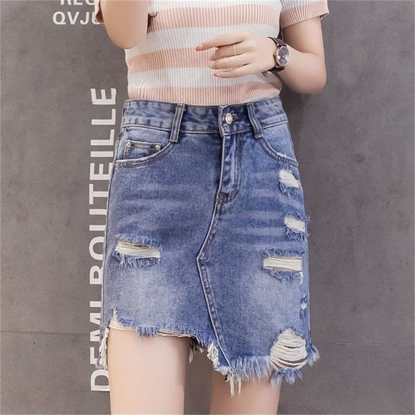 korea high waist skirt ladies casual ripped hole pocket a-line women jeans skirts summer fashion package hip mini denim skirt, Black
korea high waist skirt ladies casual ripped hole pocket a-line women jeans skirts summer fashion package hip mini denim skirt, Black
