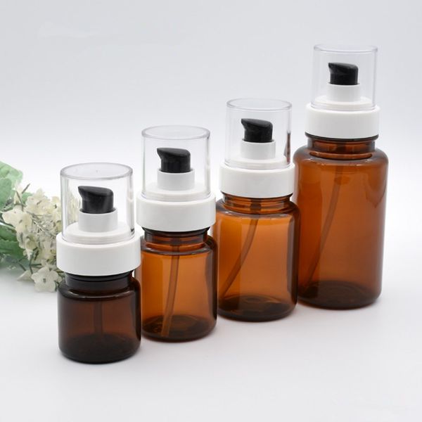 40/60/100/120ml refillable amber brown plastic black pump bottle cosmetics bottles lotion pump container f3662
40/60/100/120ml refillable amber brown plastic black pump bottle cosmetics bottles lotion pump container f3662