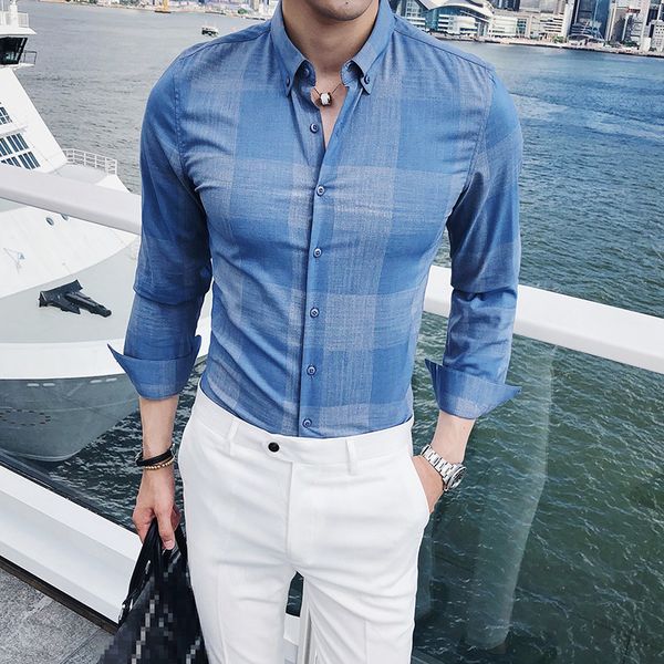 brand new camisa masculina fashion 2020 autumn winter shirt men slim fit long sleeve wide plaid dress shirts men blouse homme, White;black
brand new camisa masculina fashion 2020 autumn winter shirt men slim fit long sleeve wide plaid dress shirts men blouse homme, White;black