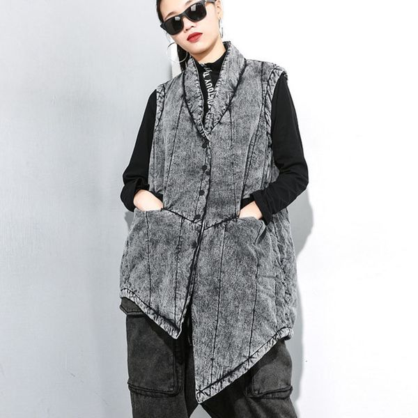 tvvovvin irregular women vest korea fashion new 2019 winter sleeveless pocket minority small fresh casual black vest b886, Black;white
tvvovvin irregular women vest korea fashion new 2019 winter sleeveless pocket minority small fresh casual black vest b886, Black;white