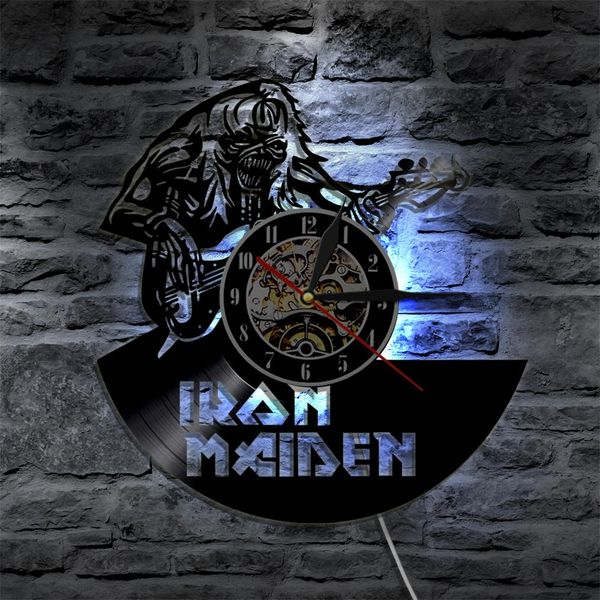 2019 Iron Maiden Art декоративная настенная лампа с часами CD Виниловая пластинка LED настен
2019 Iron Maiden Art декоративная настенная лампа с часами CD Виниловая пластинка LED настен