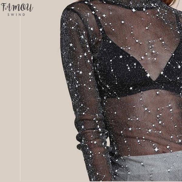 2020 women fashion mesh see through look sheer black elegant star printing mesh t shirt femmes clubwear plus size, White
2020 women fashion mesh see through look sheer black elegant star printing mesh t shirt femmes clubwear plus size, White