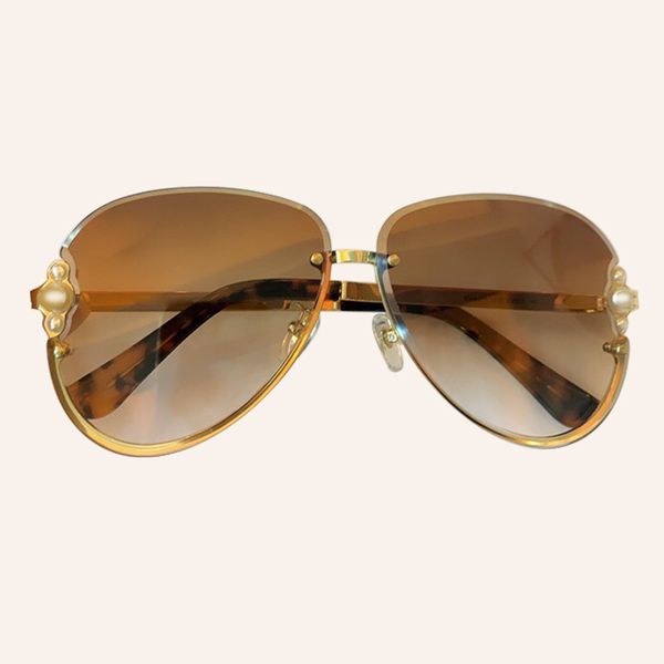 pilot sunglasses for women 2020 new mirror pearls sun glasses female uv400, White;black