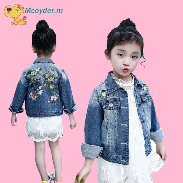 girls denim jacket coats fashion children outerwear flower embroidered children's denim coats autumn kids clothing 4-12y, Blue;gray
girls denim jacket coats fashion children outerwear flower embroidered children's denim coats autumn kids clothing 4-12y, Blue;gray