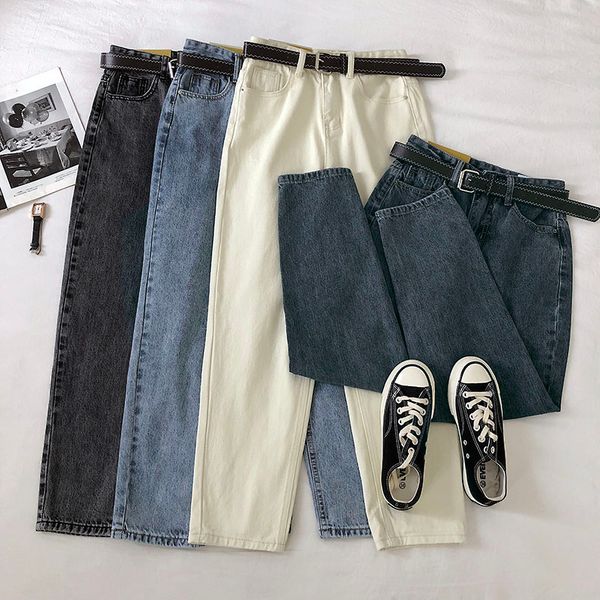 casual high waist women jeans buttons pockets belt female harem denim trousers 2020 spring summer streetwear loose ladies pants, Blue
casual high waist women jeans buttons pockets belt female harem denim trousers 2020 spring summer streetwear loose ladies pants, Blue