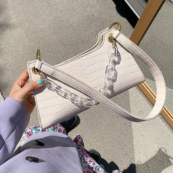 transparent chain design small pu leather shoulder bags for women 2020 crocodile pattern handbags female totes hand bag
transparent chain design small pu leather shoulder bags for women 2020 crocodile pattern handbags female totes hand bag