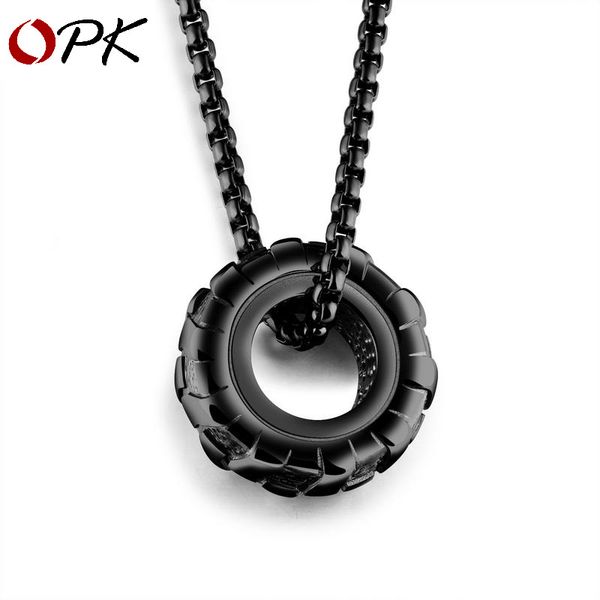 opk european and american tide men's necklace personality classic tire wheel man titanium steel pendant square pearl chain, Silver
opk european and american tide men's necklace personality classic tire wheel man titanium steel pendant square pearl chain, Silver