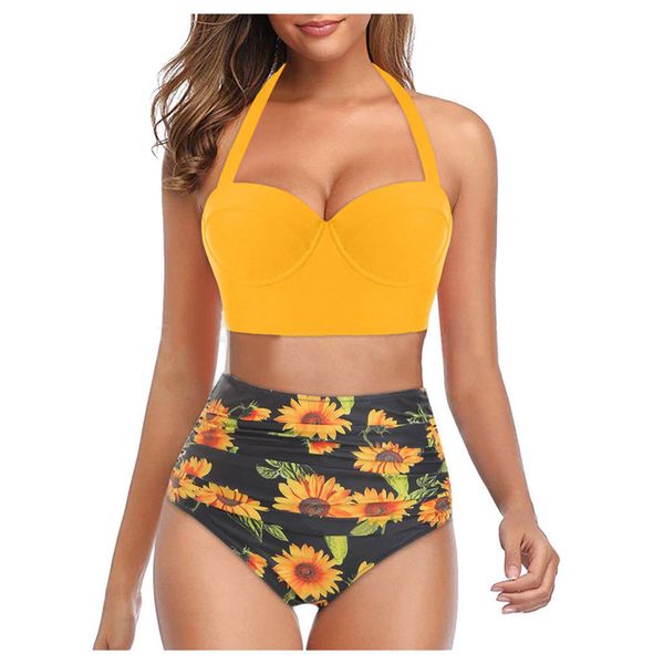 2020 bandage push up padded bra women sunflower print summer bra suit ladies high waist panties underwear set wire free, Red;black
2020 bandage push up padded bra women sunflower print summer bra suit ladies high waist panties underwear set wire free, Red;black