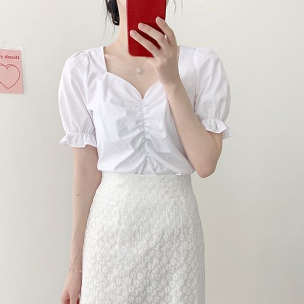 women's blouses & shirts etosell spring summer women chiffon blouse retro square collar french niche design bubble sleeve female, White
women's blouses & shirts etosell spring summer women chiffon blouse retro square collar french niche design bubble sleeve female, White
