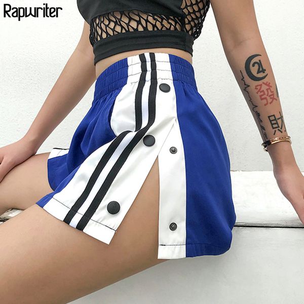 rapwriter high street side panelled striped button shorts women 2019 summer streetwear feminino stretch high waist shorts, White;black
rapwriter high street side panelled striped button shorts women 2019 summer streetwear feminino stretch high waist shorts, White;black