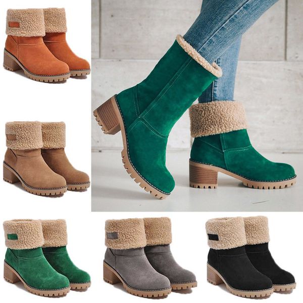 winter plush warm boots women ankle snow boots square heel ladies platform flock shoes autumn female slip-on bota feminina 2019, Black
winter plush warm boots women ankle snow boots square heel ladies platform flock shoes autumn female slip-on bota feminina 2019, Black