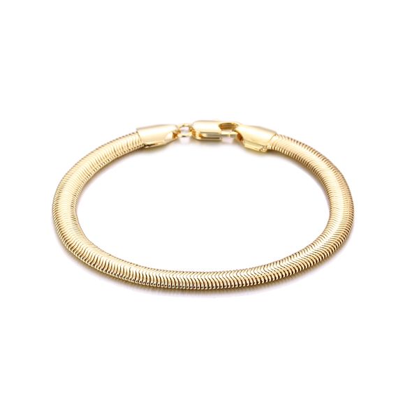 yellow gold color chain bracelets for women 6mm flat snake chain bangle & bracelet pulseira femme wristband wedding jewelry, Black
yellow gold color chain bracelets for women 6mm flat snake chain bangle & bracelet pulseira femme wristband wedding jewelry, Black