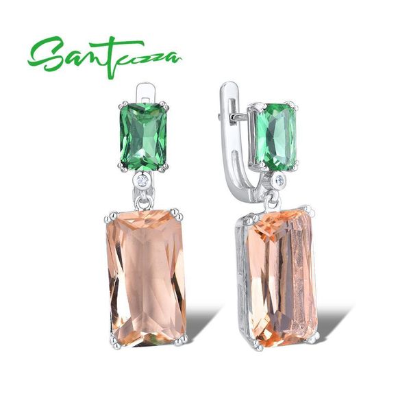 santuzza silver earrings for women 925 sterling silver shiny green champagne crystal dangling earrings trendy fashion jewelry t190627
santuzza silver earrings for women 925 sterling silver shiny green champagne crystal dangling earrings trendy fashion jewelry t190627
