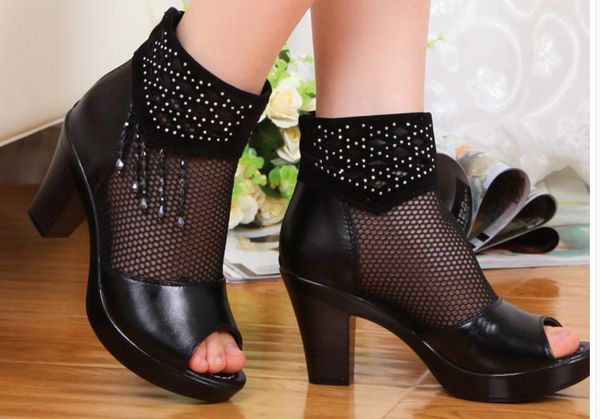 womens sandals in summer with new style high heel coarse heel waterproof table 2164, Black
womens sandals in summer with new style high heel coarse heel waterproof table 2164, Black