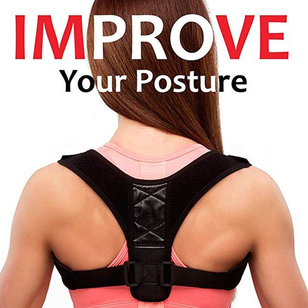 adjustable back posture corrector spine back shoulder lumbar brace support belt posture correction back blet no slouching, Black;blue
adjustable back posture corrector spine back shoulder lumbar brace support belt posture correction back blet no slouching, Black;blue
