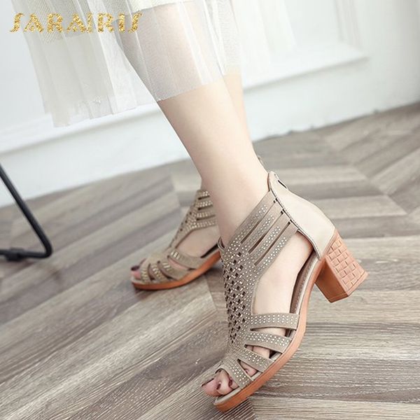 sarairis 2020 nueva moda peep toe sandalias de verano zapatos de mujer tacones gruesos con cremallera concisa zapatos de mujer sandalias, Black
sarairis 2020 nueva moda peep toe sandalias de verano zapatos de mujer tacones gruesos con cremallera concisa zapatos de mujer sandalias, Black