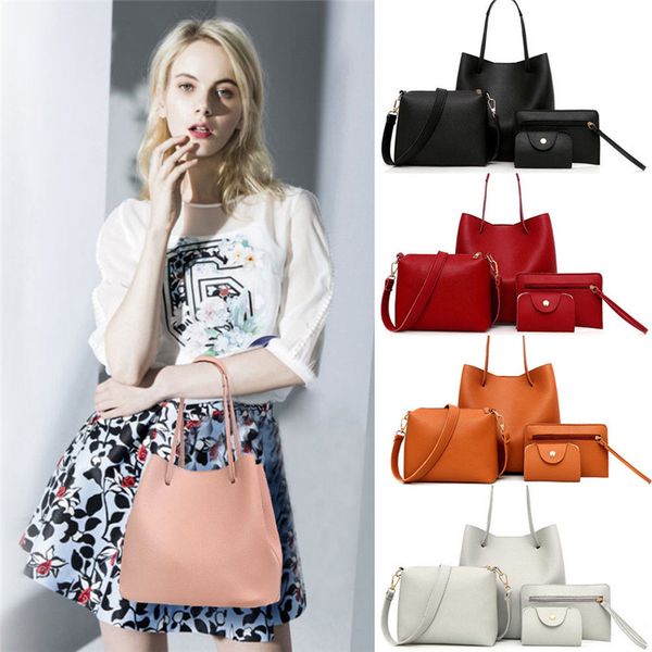 4pcs/set women fashion leather handbag shoulder bag tote purse messenger satchel clutch bags, Blue;gray
4pcs/set women fashion leather handbag shoulder bag tote purse messenger satchel clutch bags, Blue;gray