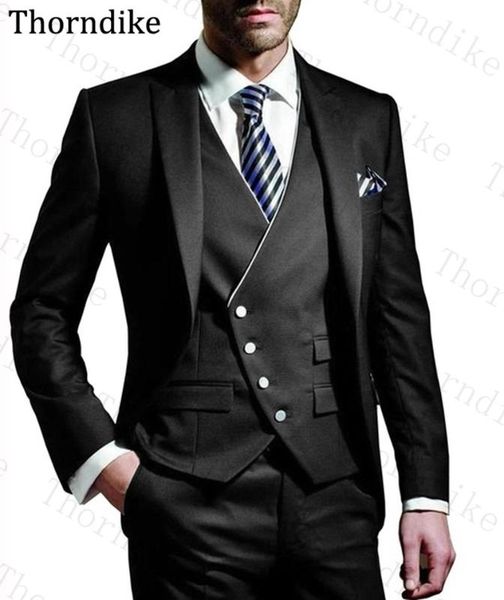 thorndike 2020 peaked lapel black groom tuxedos fashion suit slim fit 3 pcs men suit latest men suits design wedding party, White;black
thorndike 2020 peaked lapel black groom tuxedos fashion suit slim fit 3 pcs men suit latest men suits design wedding party, White;black