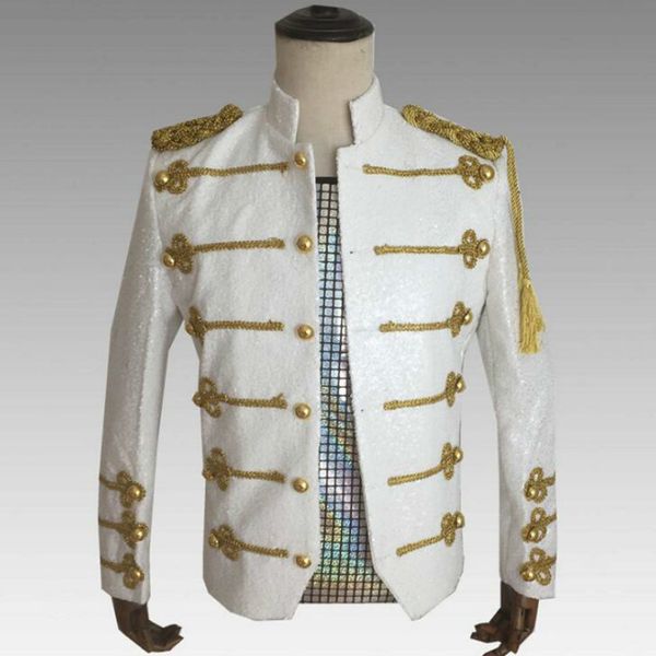 new in europe and america michael jackson sequin costume nightclub bar male band rock singer costume, White;black
new in europe and america michael jackson sequin costume nightclub bar male band rock singer costume, White;black