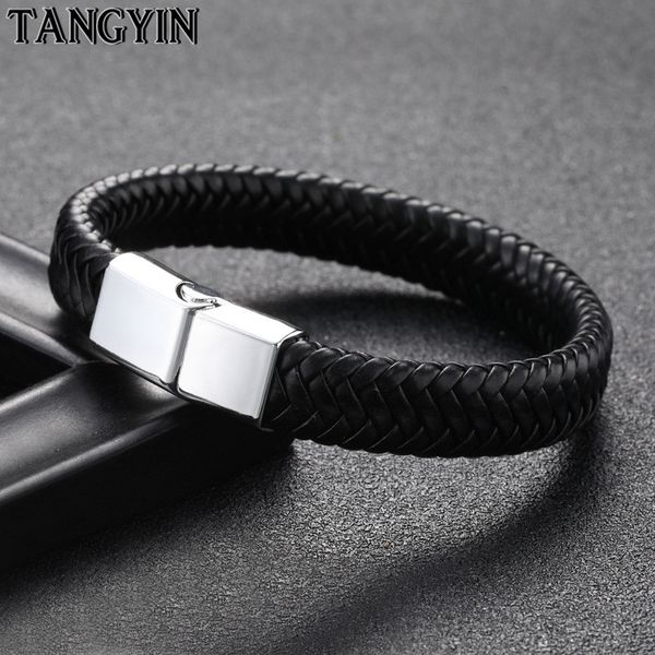 anklets tangyin punk men leather bracelet vintage wristband classic charm stainless steel magnetic clasp for jewelry gifts, Red;blue
anklets tangyin punk men leather bracelet vintage wristband classic charm stainless steel magnetic clasp for jewelry gifts, Red;blue