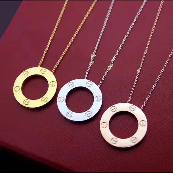 clssical fashion jewelry circle love pendant stainless steel&rose gold fill titanium women wedding bridal necklace for lover gift, Silver
clssical fashion jewelry circle love pendant stainless steel&rose gold fill titanium women wedding bridal necklace for lover gift, Silver