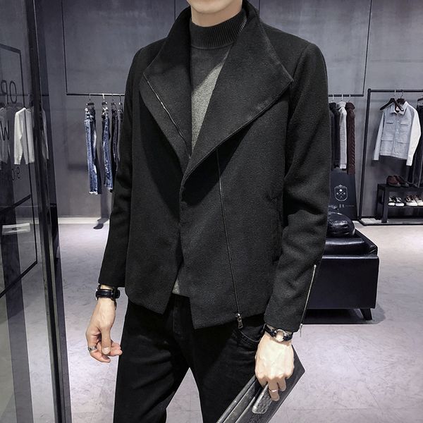 casual men wool blends coat long sleeve short wool jacket sz m-2xl h04, Black
casual men wool blends coat long sleeve short wool jacket sz m-2xl h04, Black