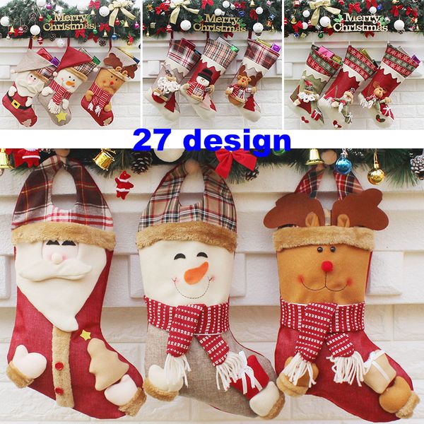 27 design canvas christmas stocking christmas decorations gift bag santa claus snowman elk socks candy bags party supplies wx9-78
27 design canvas christmas stocking christmas decorations gift bag santa claus snowman elk socks candy bags party supplies wx9-78