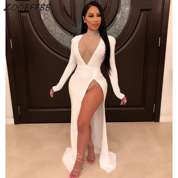 zooeffbb drilling long sleeve maxi dress women fall vestidos high slit v neck christmas dress club dresses party night, Black;gray
zooeffbb drilling long sleeve maxi dress women fall vestidos high slit v neck christmas dress club dresses party night, Black;gray