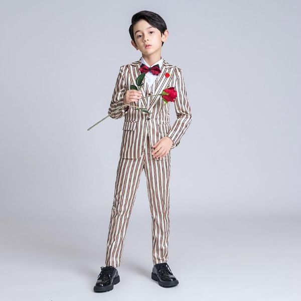 yuanlu kids suit for boy stripe blazer/shirt/vest/pants formal suit for wedding party costume british style, Black
yuanlu kids suit for boy stripe blazer/shirt/vest/pants formal suit for wedding party costume british style, Black