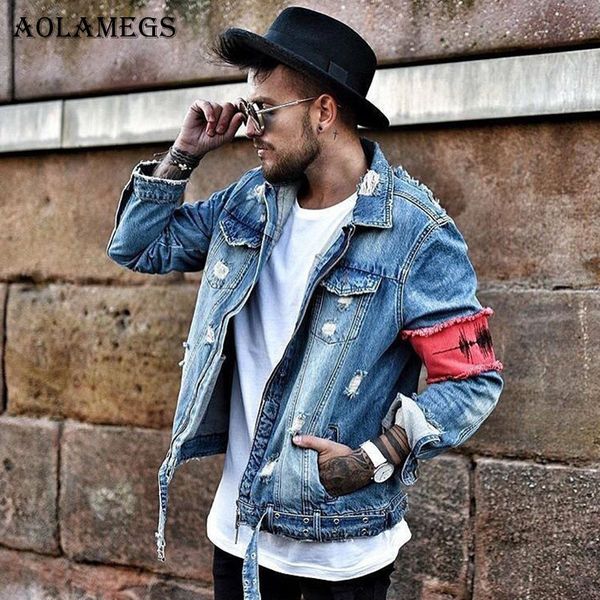 aolamegs denim jacket men multi-hole block cowboy men's jacket casual high street fashion hip hop outwear men coat streetwear, Black;brown
aolamegs denim jacket men multi-hole block cowboy men's jacket casual high street fashion hip hop outwear men coat streetwear, Black;brown