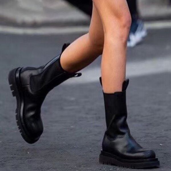 cool design mid-calf boots spring autumn genuine leather women shoes solid elastic band female boots 35-39 sizes, Black
cool design mid-calf boots spring autumn genuine leather women shoes solid elastic band female boots 35-39 sizes, Black